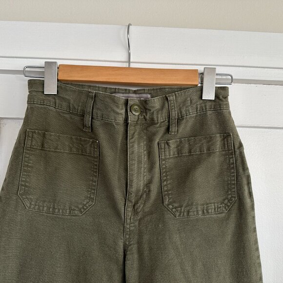 J. Crew Olive Green Wide Leg Pants--size 26 - Picture 6 of 7